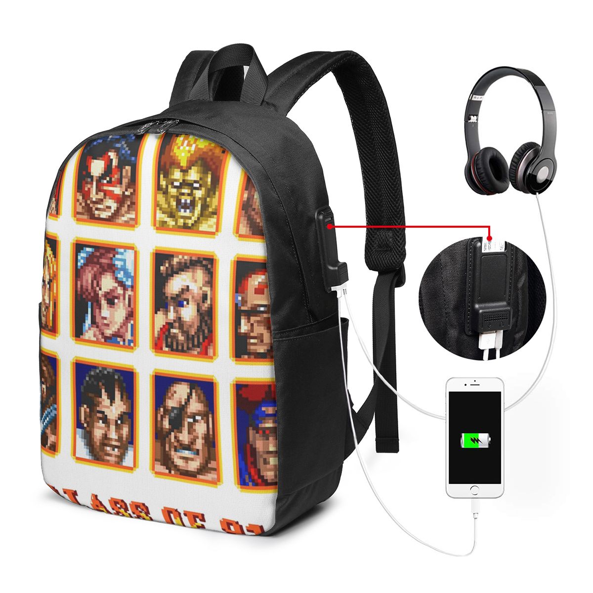 Travel Bags - Tas Ransel Super Street Fighter Defeated
