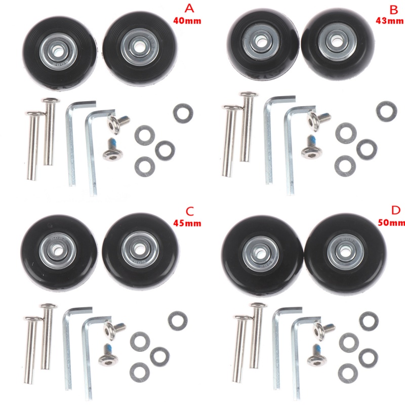 Silent Replacement Luggage Wheels - 1Set OD 40-54mm as roda koper,