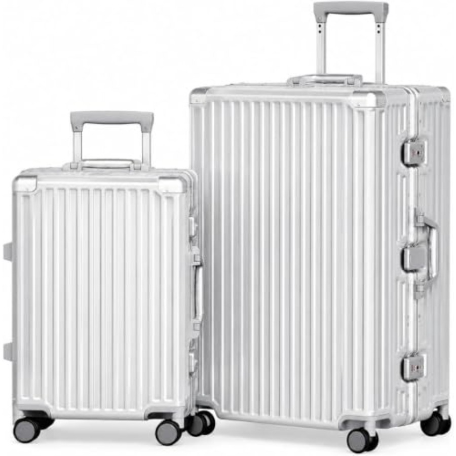 Aluminum Frame Carry On Luggage - Set Koper 2 Pcs Rangka Aluminium,