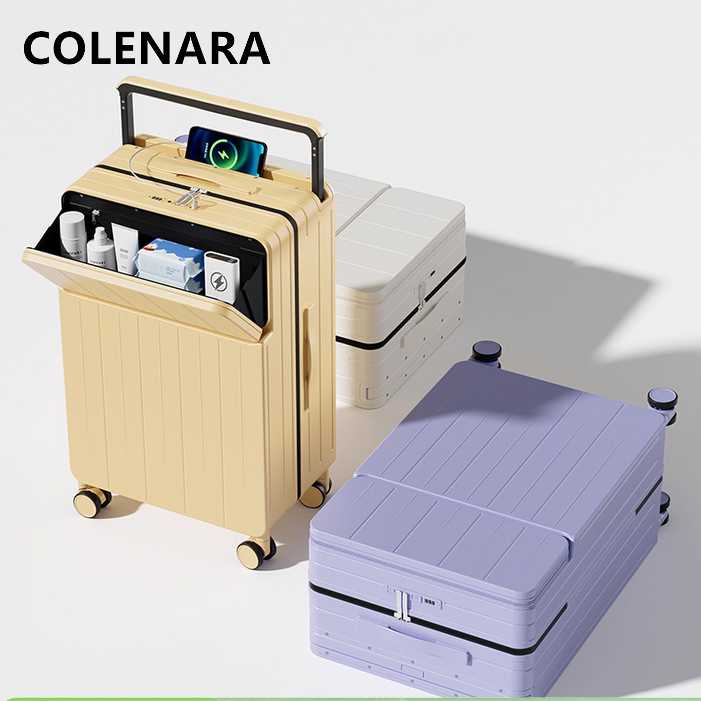 COLENARA Koper Multifungsi den - Front Opening Laptop Luggage 24 Inch ulasan dan harga