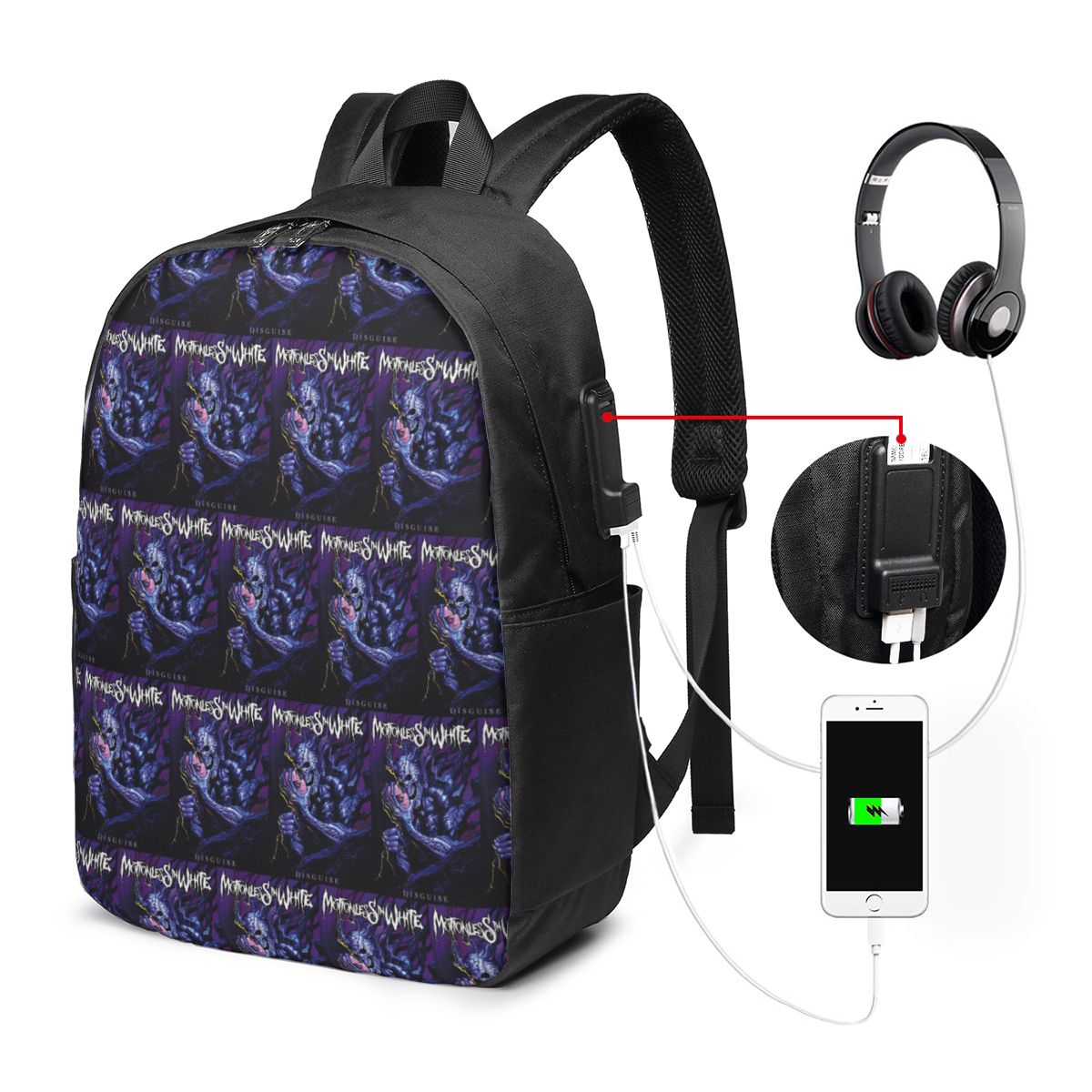 Tas Ransel Putih Motionless In - Travel Bags ulasan dan harga