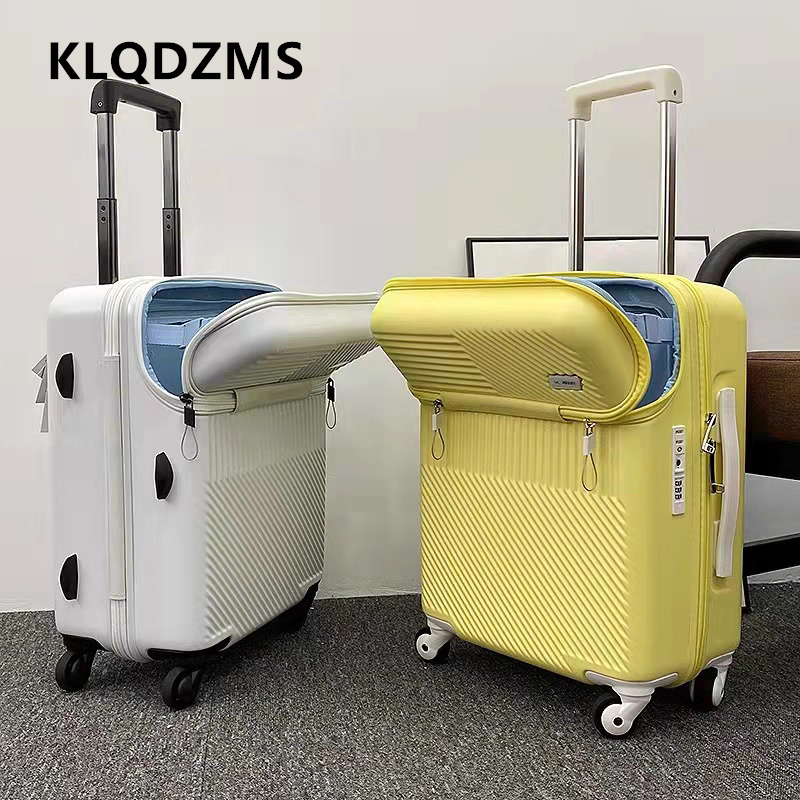 KLQDZMS 20Inch24Inch Koper Ber - Front Opening Laptop Luggage 24 Inch ulasan dan harga