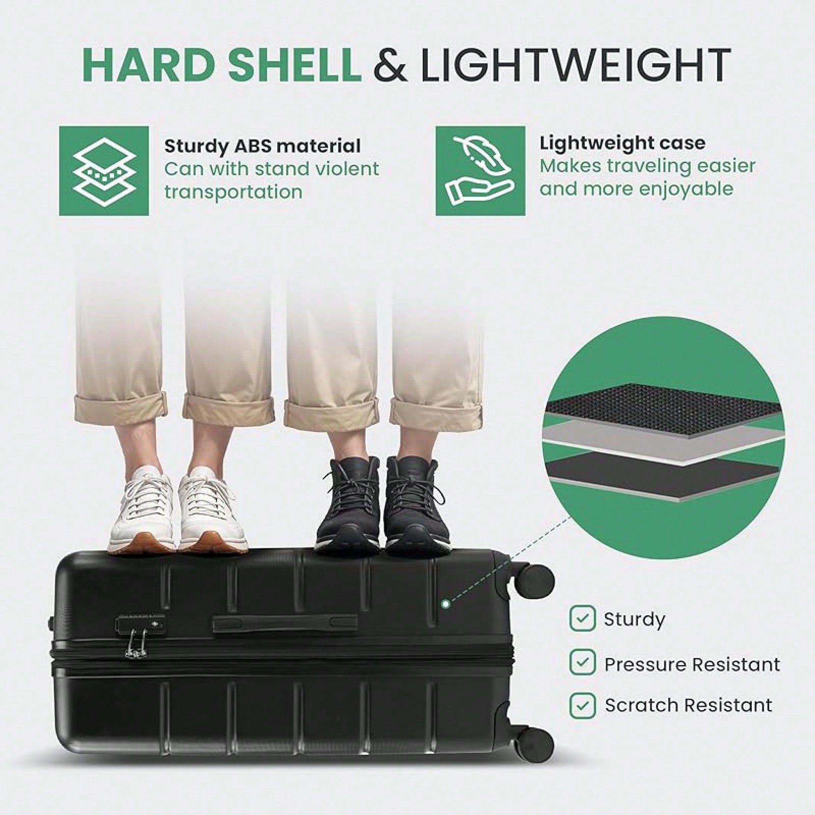 Set Koper 3-Potong, Koper Kabi - Expandable Hard Shell Luggage Set ulasan dan harga