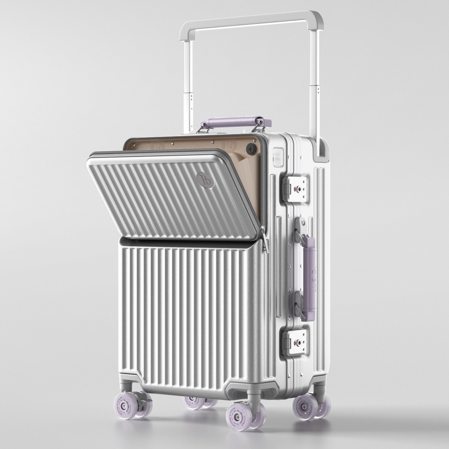Koper Bukaan Depan Gagang Leba - Aluminum Frame Carry On Luggage ulasan dan harga