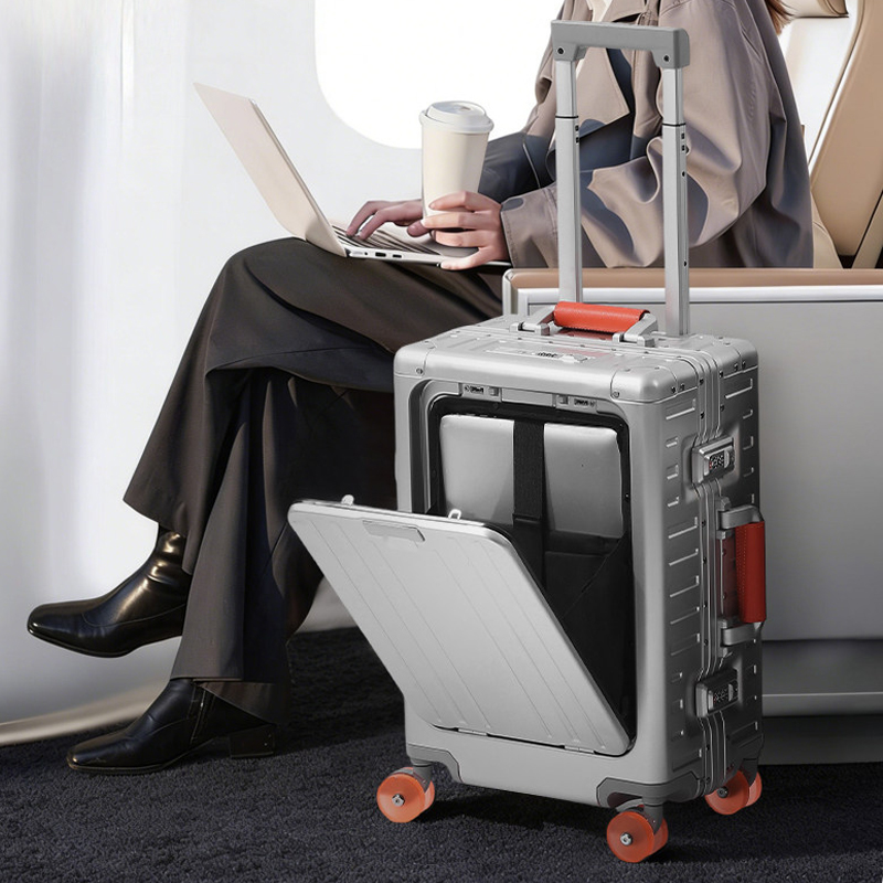 Koper Kabin Paduan Aluminium M - Front Opening Laptop Luggage 24 Inch ulasan dan harga