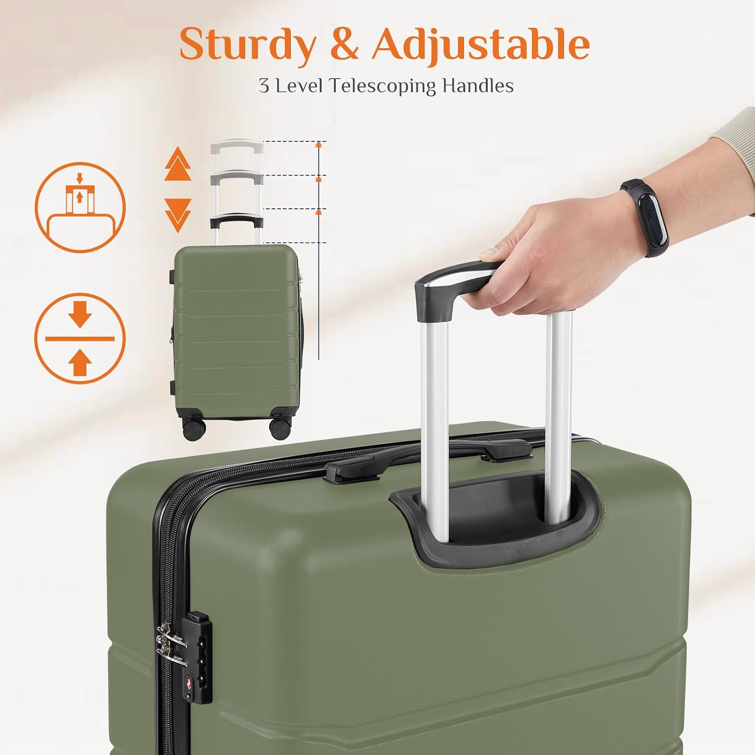 Koper Kabin 28 Inci, Koper Can - Expandable Hard Shell Luggage Set ulasan dan harga