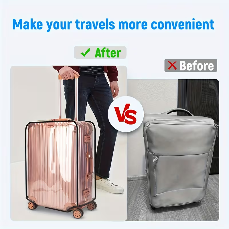 Penutup Bagasi Transparan - Pe - Luggage Protective Cover Transparent ulasan dan harga
