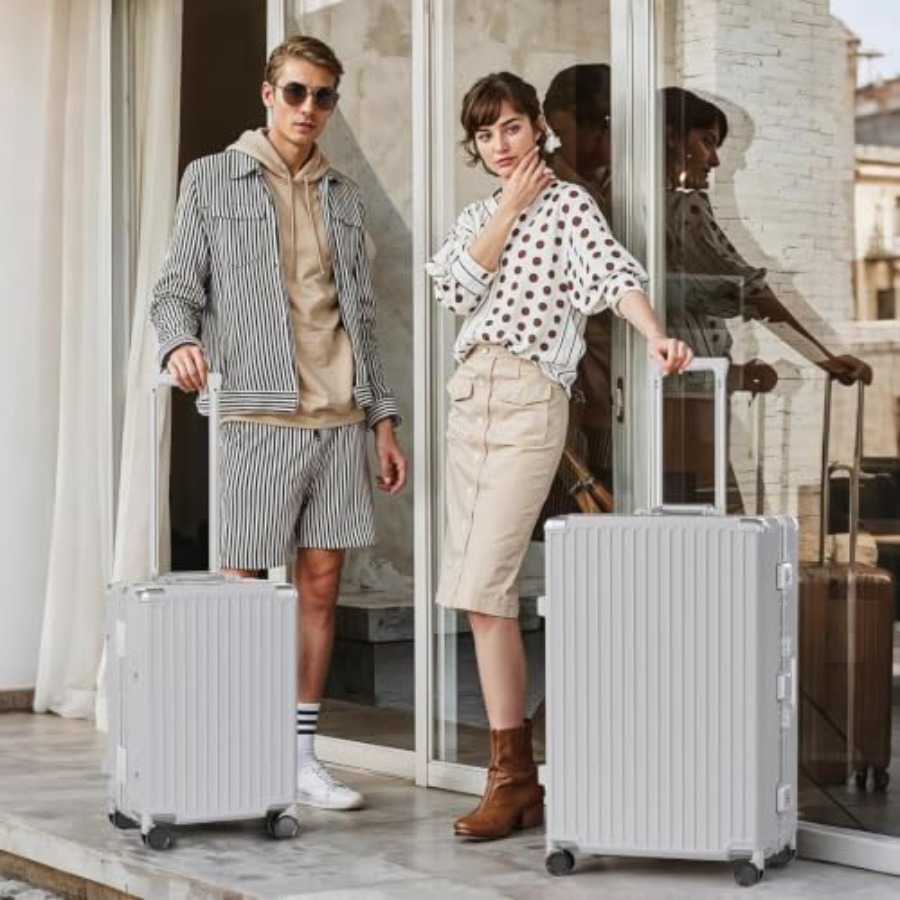 Set Koper 2 Pcs Rangka Alumini - Aluminum Frame Carry On Luggage ulasan dan harga