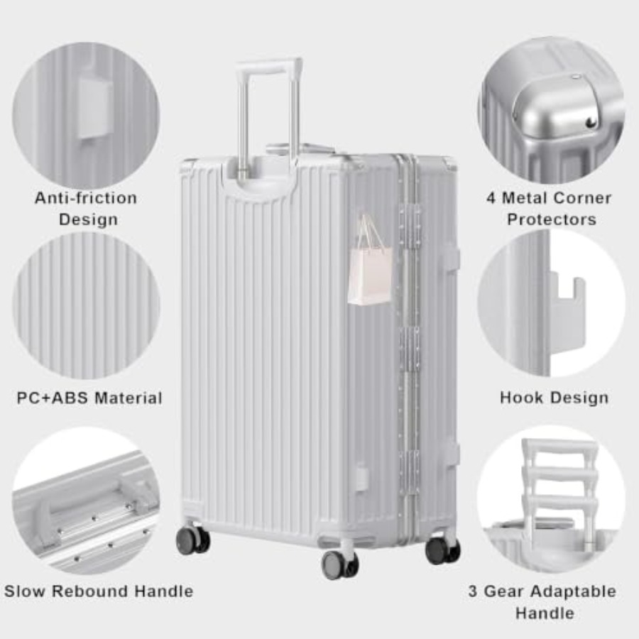Set Koper 2 Pcs Rangka Alumini - Aluminum Frame Carry On Luggage ulasan dan harga